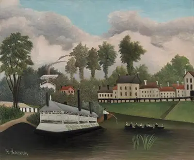 The Laundry Boat of Pont de Charenton (Le Bateau-lavoir du Pont de Charenton) Henri Rousseau